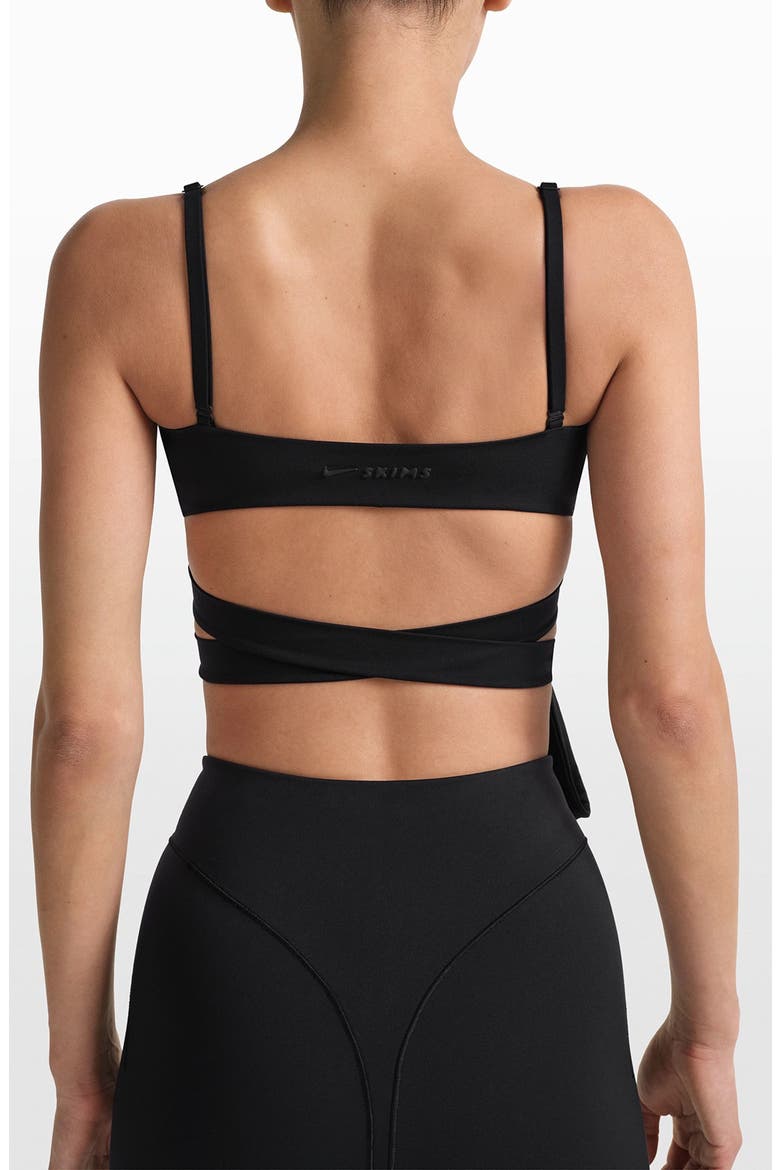 Matte Wrap Bra, Alternate, color, OBSIDIAN
