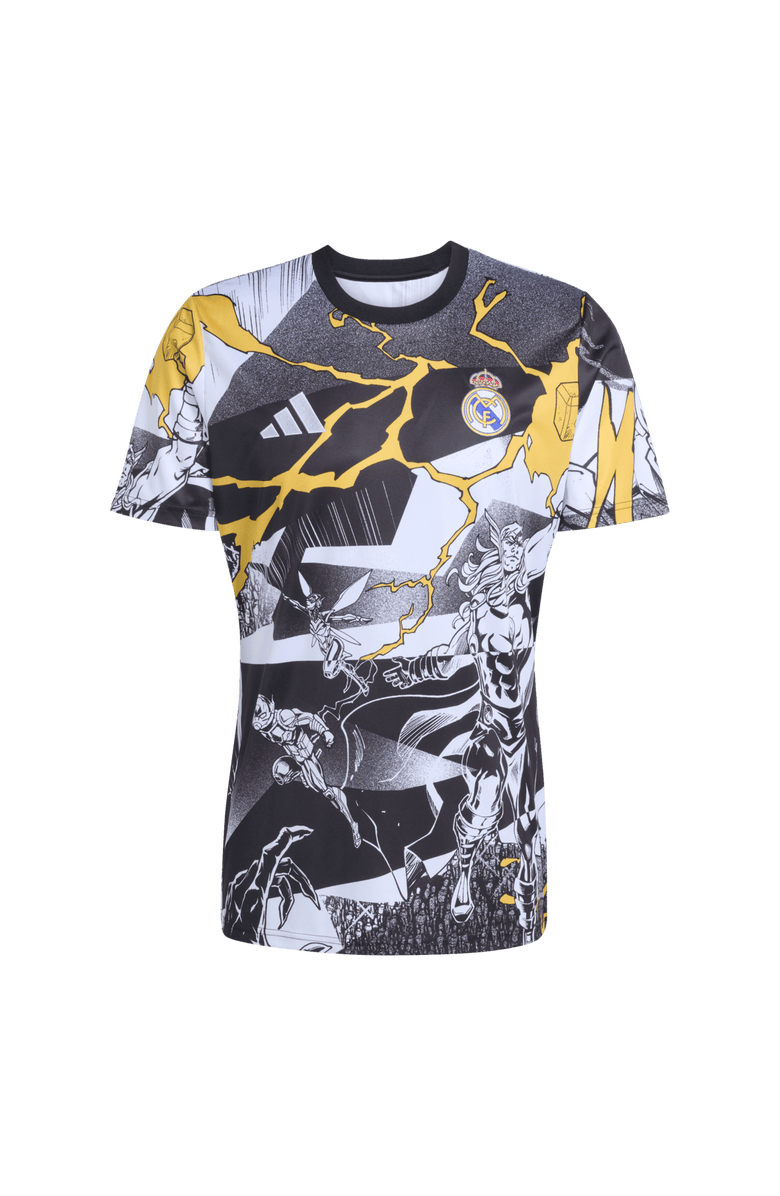 adidas Men's adidas White Real Madrid x Marvel AEROREADY 2025/26 Pre-Match Top, Alternate, color, White