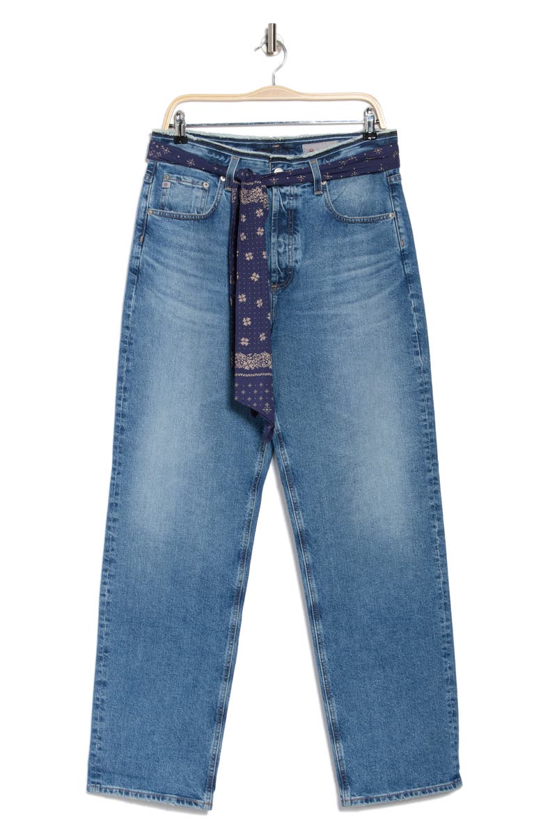 AG Clove High Waist Straight Leg Jeans, Alternate, color, Venice Canal Belted