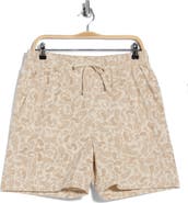 DENIM AND FLOWER Paisley Print Cotton Drawstring Shorts
