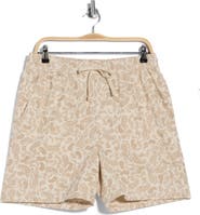 DENIM AND FLOWER Paisley Print Cotton Drawstring Shorts