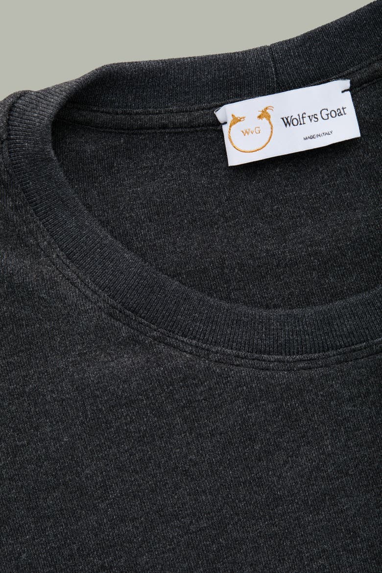Heavyweight Viscose Interlock Long Sleeve Crewneck, Alternate, color, Black