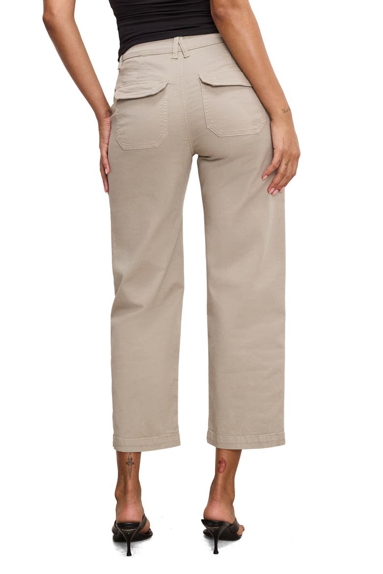 Crop Twill Cargo Pants, Alternate, color, MUSHROOM006