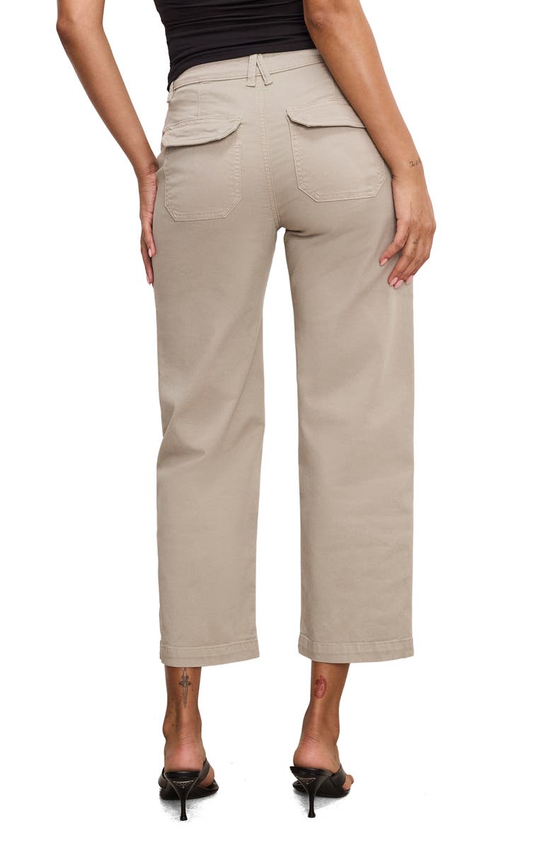 Good American Crop Twill Cargo Pants, Alternate, color, Mushroom006