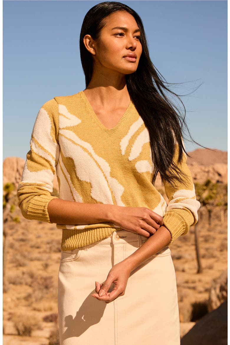 Shadow Reef Sweater, Alternate, color, YELLOW MULTI