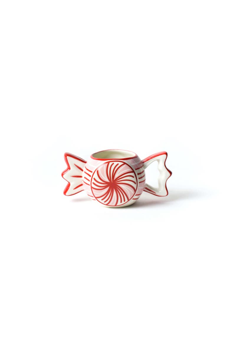 Peppermint Shaped Mug, Alternate, color, Red