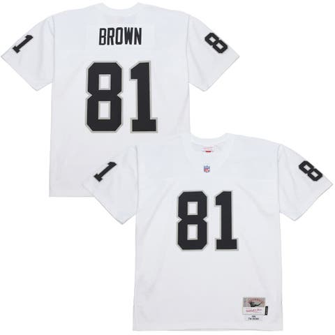 Men's Mitchell & Ness Tim Brown White Los Angeles Raiders 1994 Legacy Replica Jersey