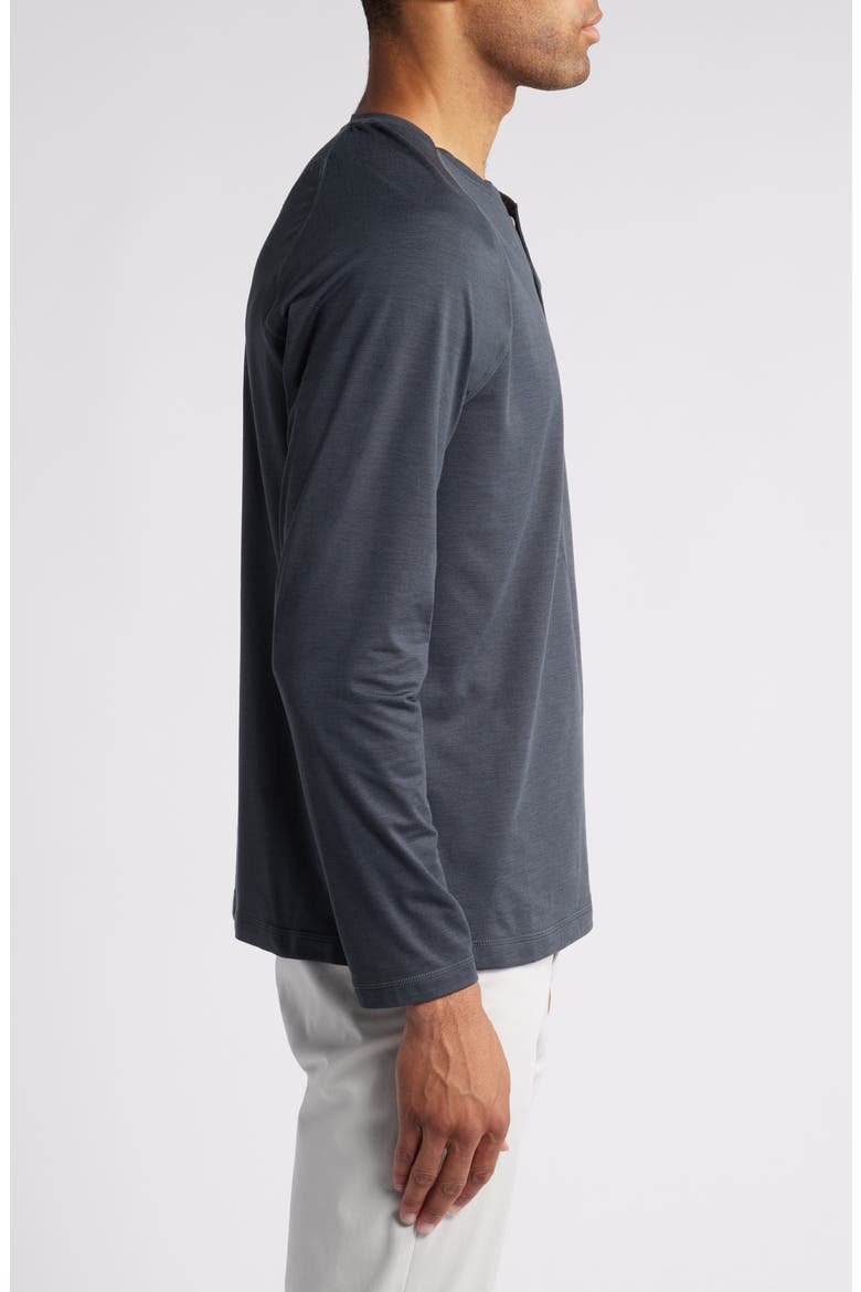 Sandrunner IslandZone® Long Sleeve Jersey Henley, Alternate, color, COAL