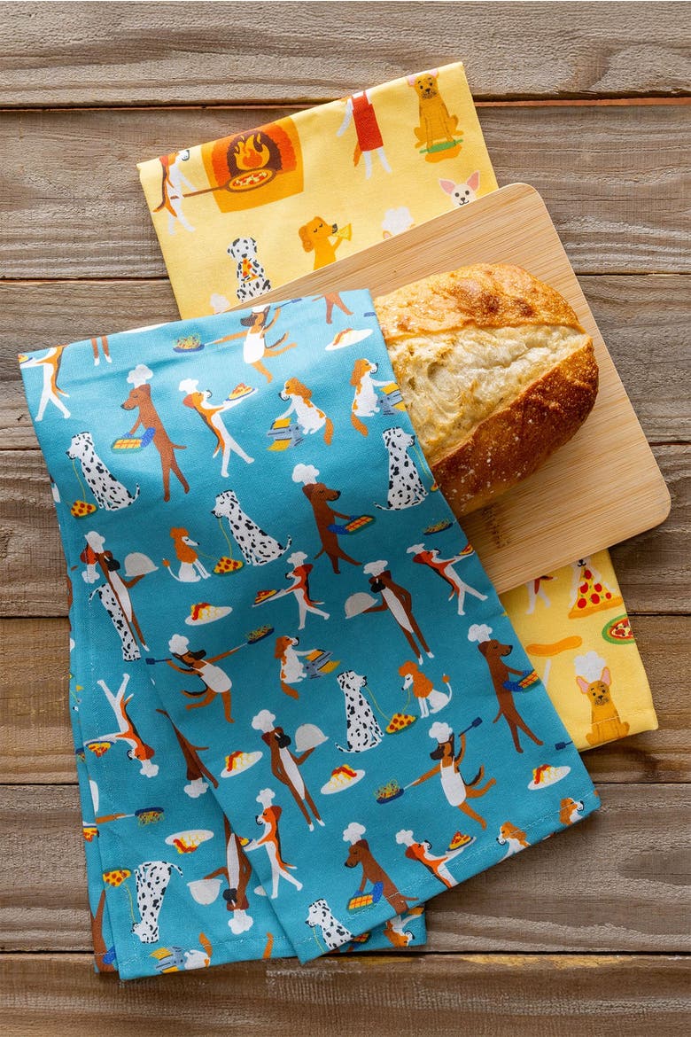Dog Kitchen Towels - Pasta Pups & Pizza Pawty, Alternate, color, Pasta Pups and Pizza Pawty