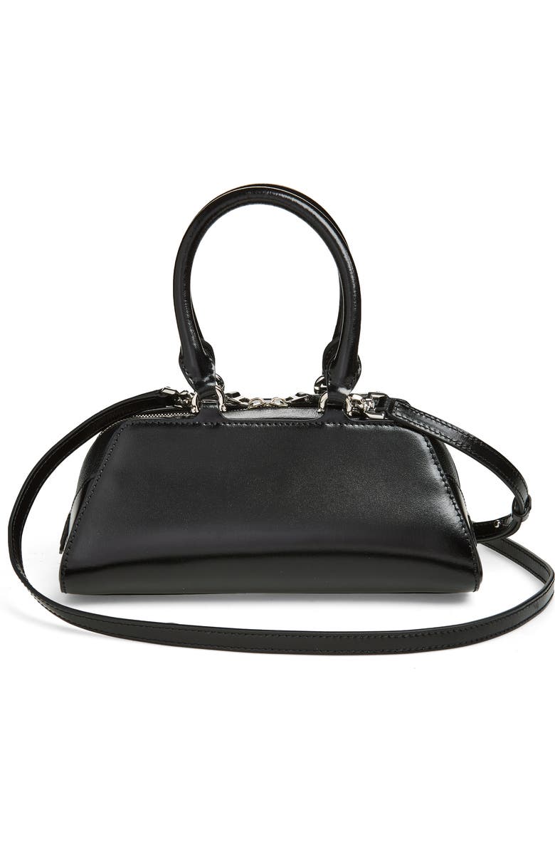 Givenchy Mini Antigona Leather East/West Satchel, Alternate, color, Black