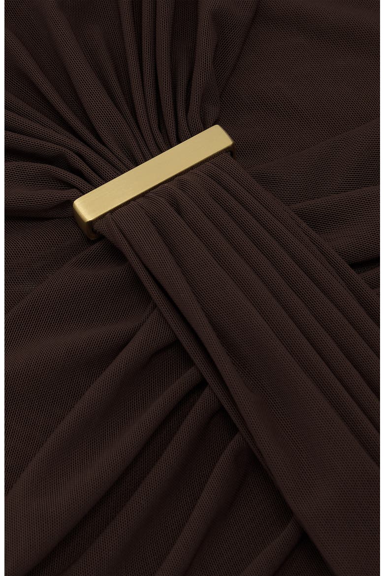 Colette Ruched Sleeveless Maxi Dress, Alternate, color, CHOCOLATE BROWN