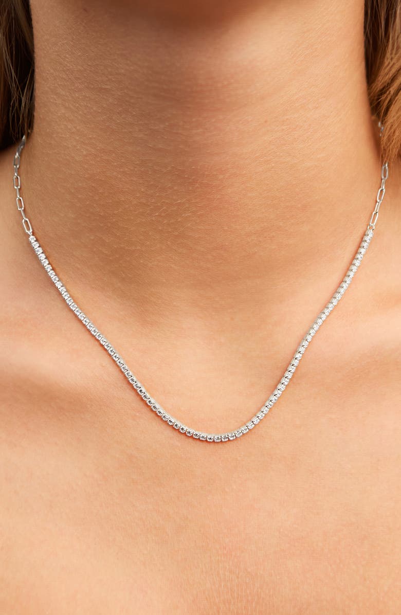 Sterling Forever Dani Chain Necklace, Alternate, color, Silver