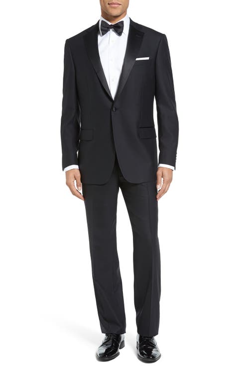 New York Classic Fit Black Wool Tuxedo