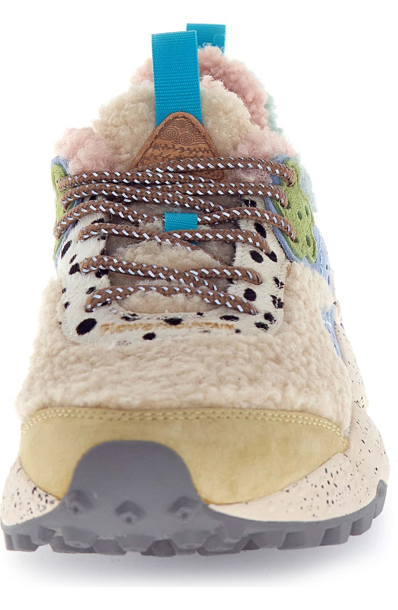 Flower MOUNTAIN Kotetsu Faux Shearling Sneaker, Alternate, color, Mustard