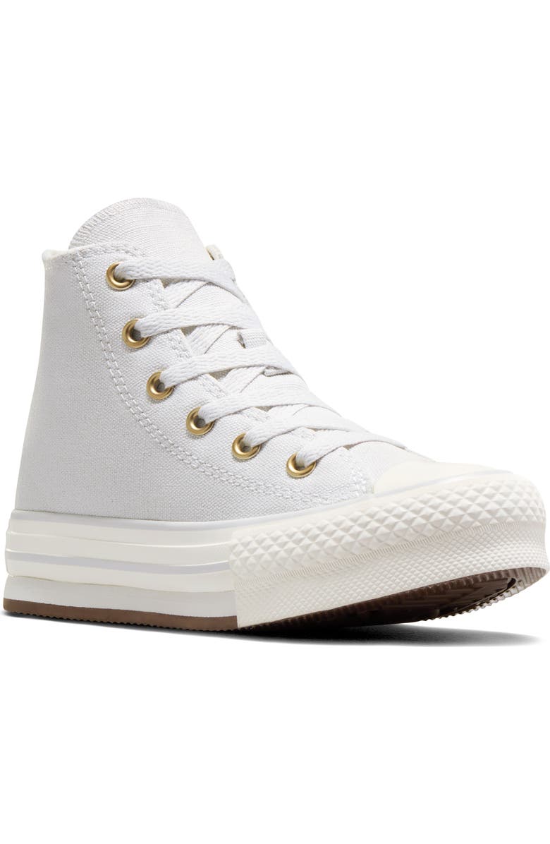 Converse Kids' Chuck Taylor<sup>®</sup> All Star<sup>®</sup> EVA Lift High Top Sneaker, Main, color, Barely Grey/ Egret/ Gold