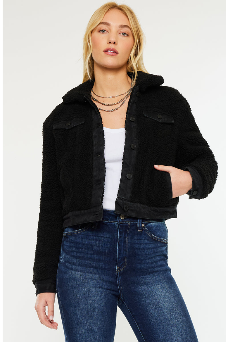 Monet Cropped Jacket, Alternate, color, Black