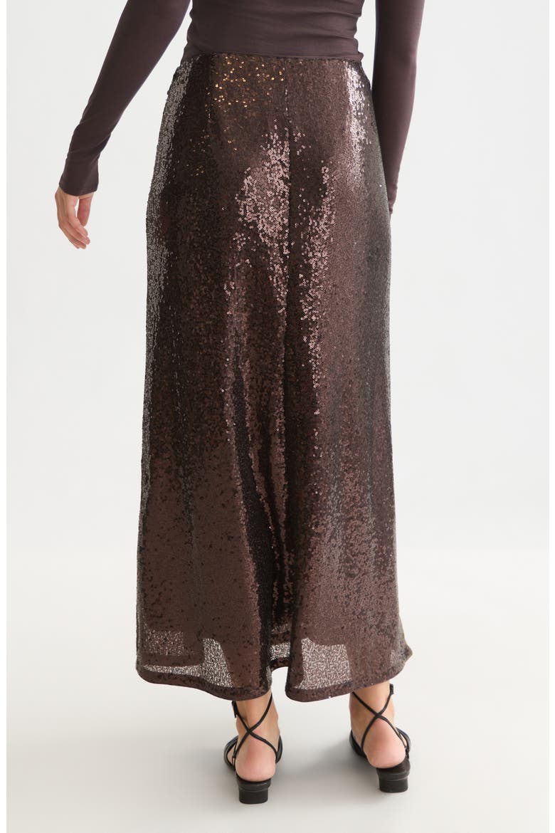 Sequins Maxi Skirt, Alternate, color, SHALE