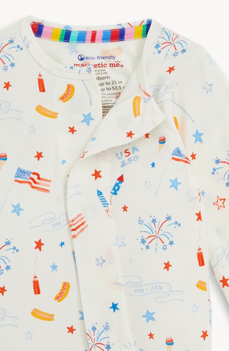 Magnetic Me USA 250 Ruffle Magnetic Footie, Alternate, color, Usa 250