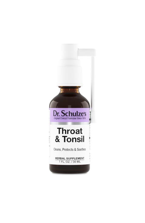 Throat & Tonsil Spray for Throat Support and Immunity, Plant-Based Formula, Gluten-Free
