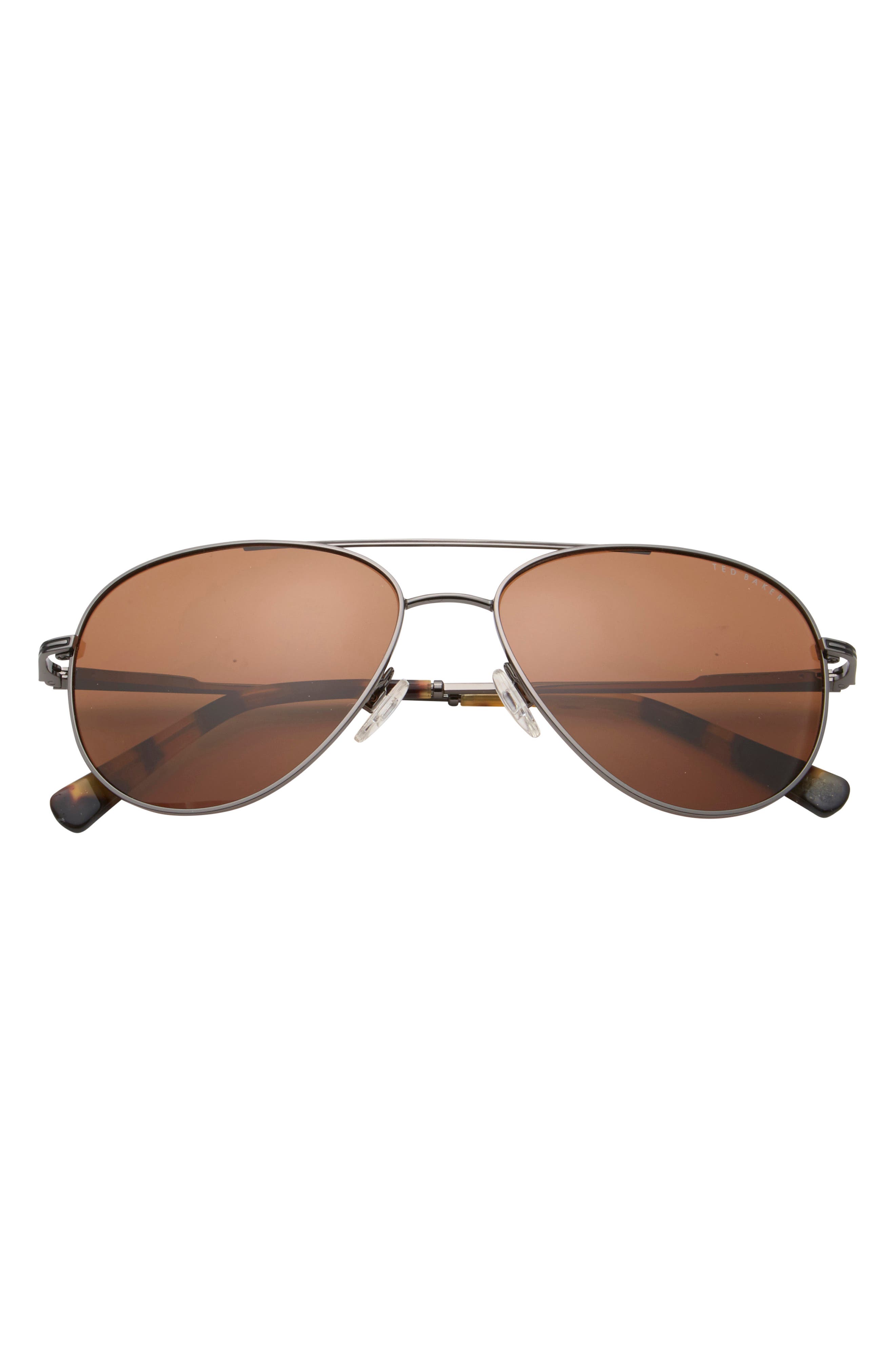 Ted Baker London 57mm Polarized Aviator Sunglasses