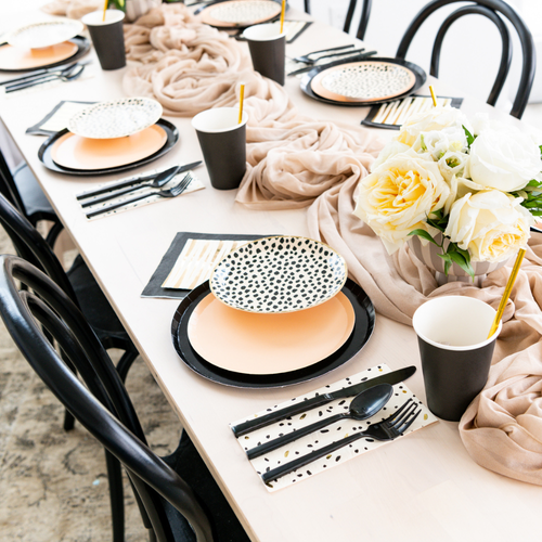 Jollity & Co Shade Collection Large Napkins In Onyx