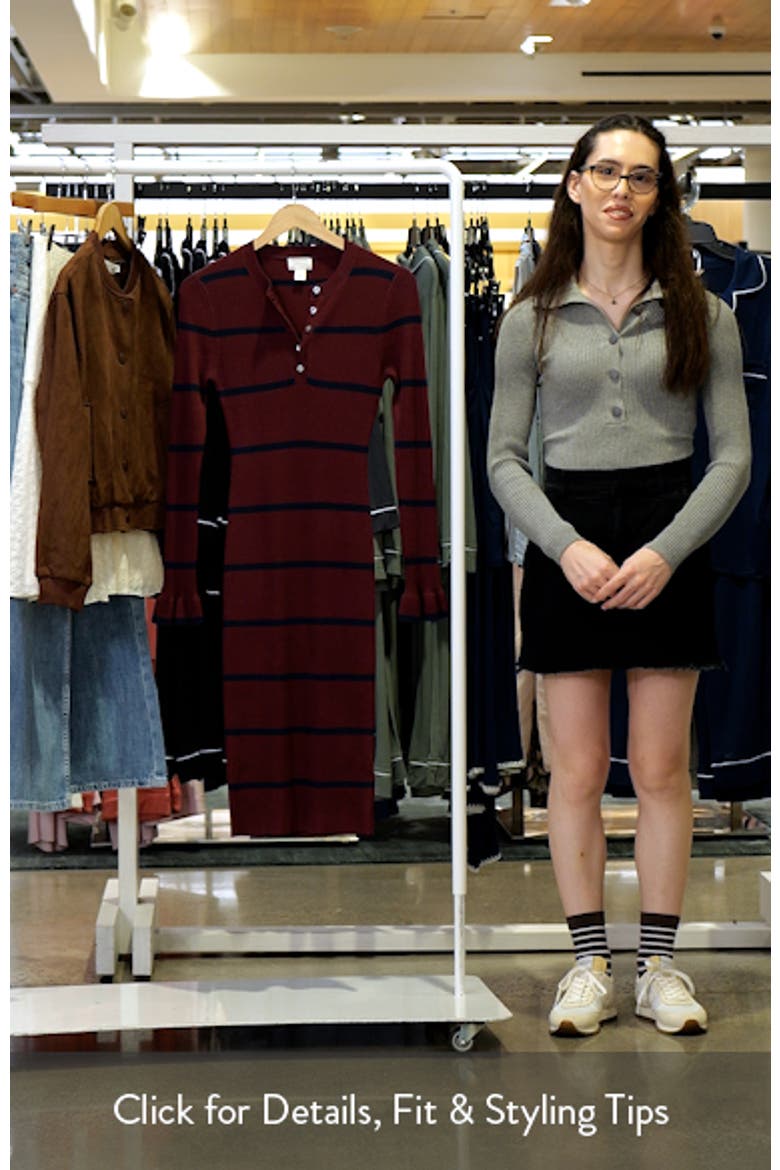 Striped Henley Sweater Dress video