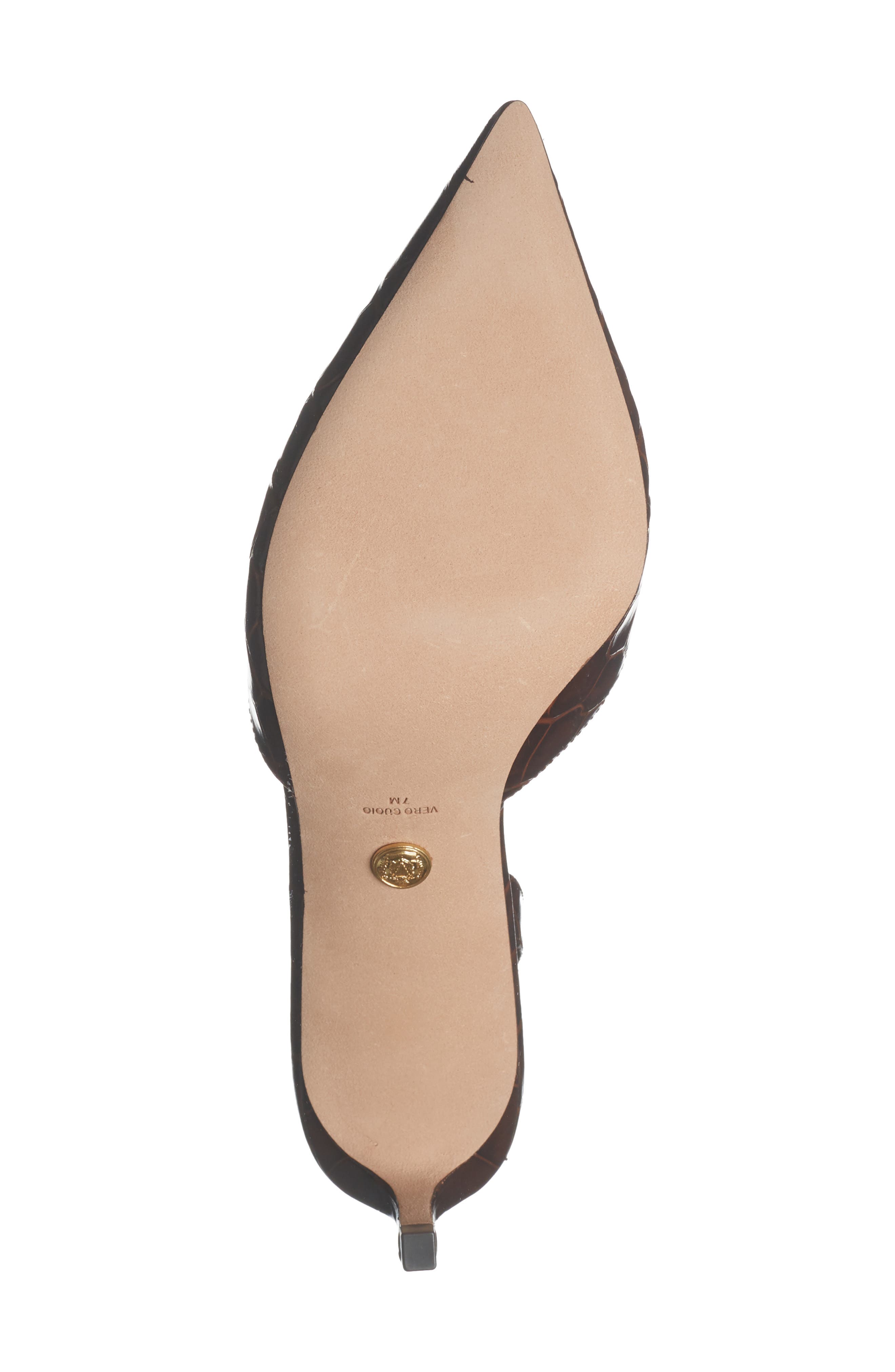 Veronica Beard Caroline Pointed Toe Slingback Pump, Alternate, color, Chocolate