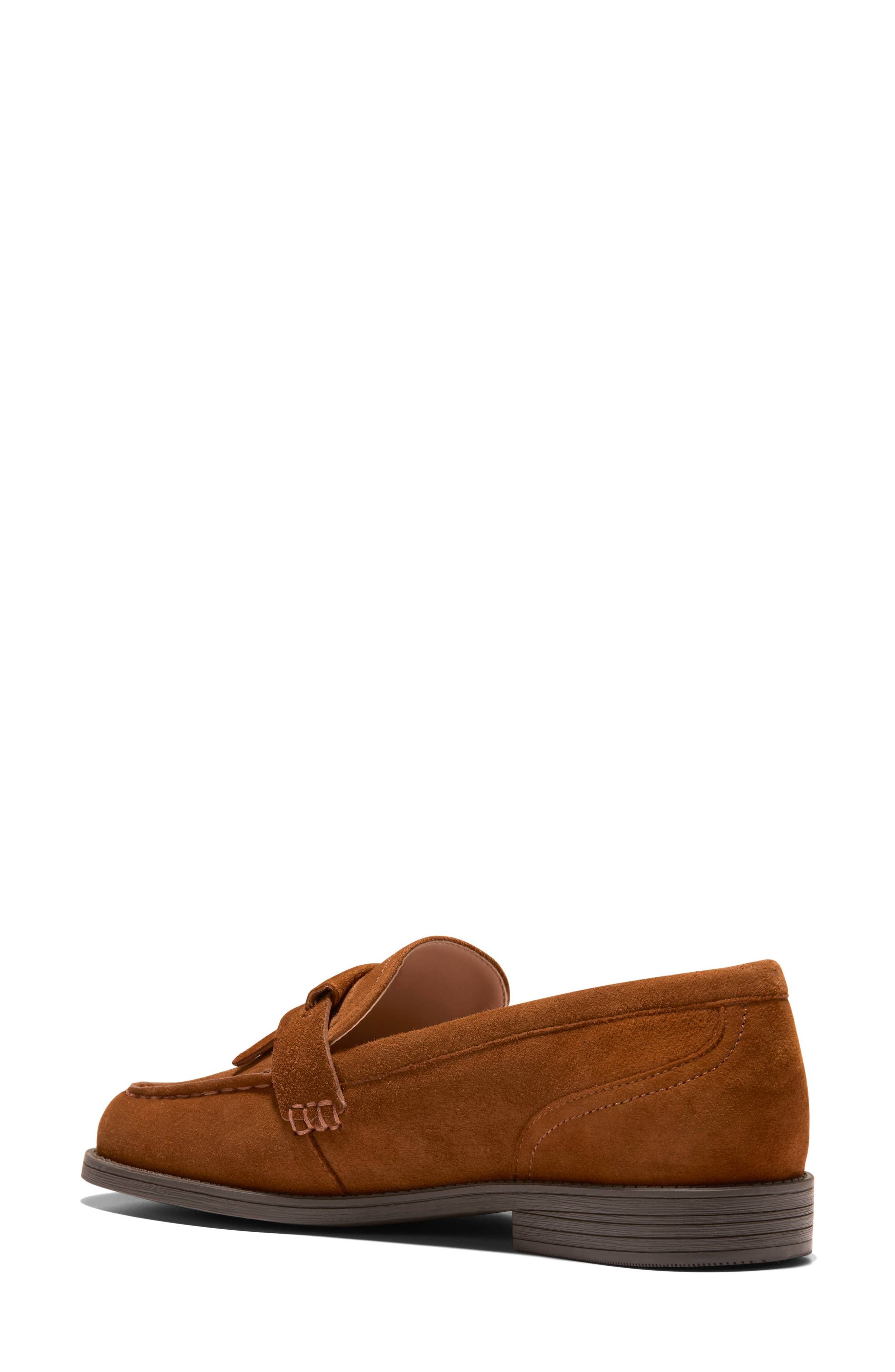 Stassi Kiltie Fringe Loafer, Alternate, color, TOBACCO SUEDE