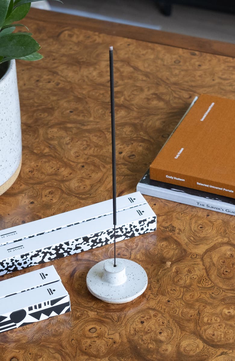 NORDEN Ceramic Incense Burner, Alternate, color, White Speckle