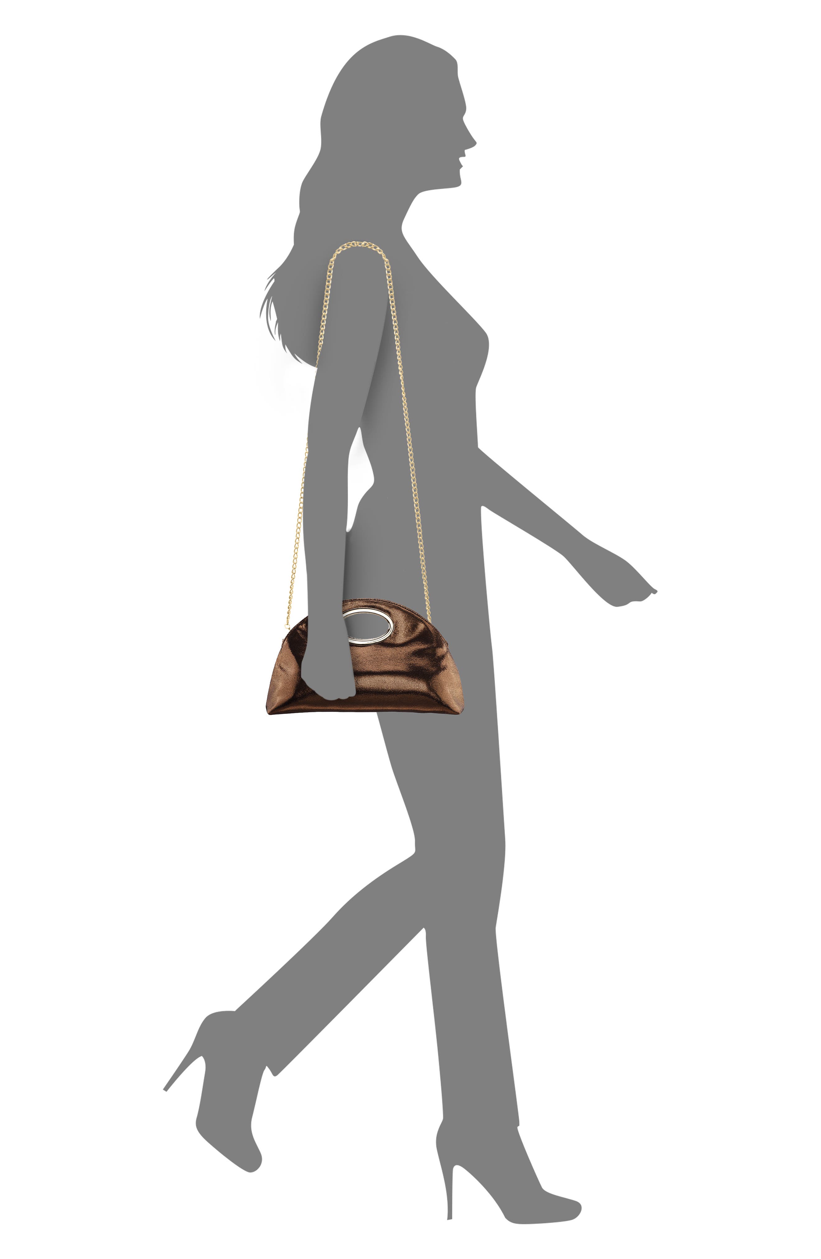Jael Top Handle Clutch, Alternate, color, BRONZE
