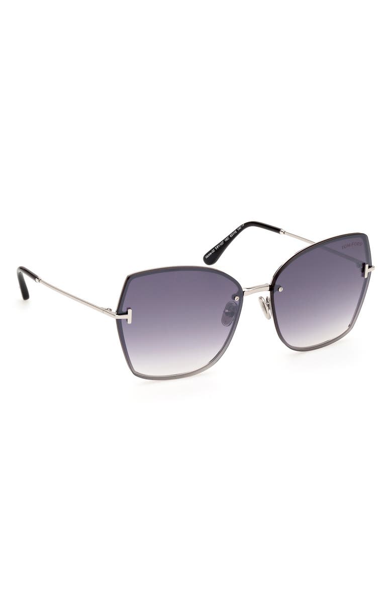 TOM FORD Nickie 62mm Oversize Gradient Butterfly Sunglasses, Alternate, color,