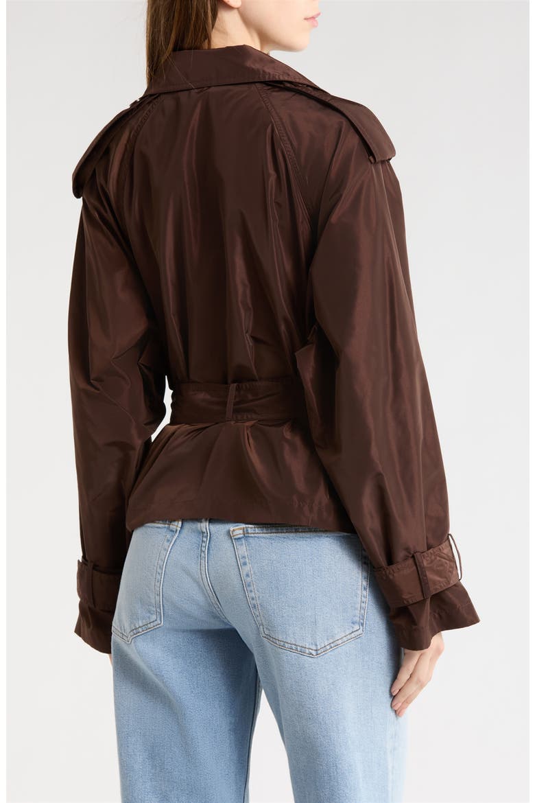 Vale Short Belted Trench Coat, Alternate, color, EARTH