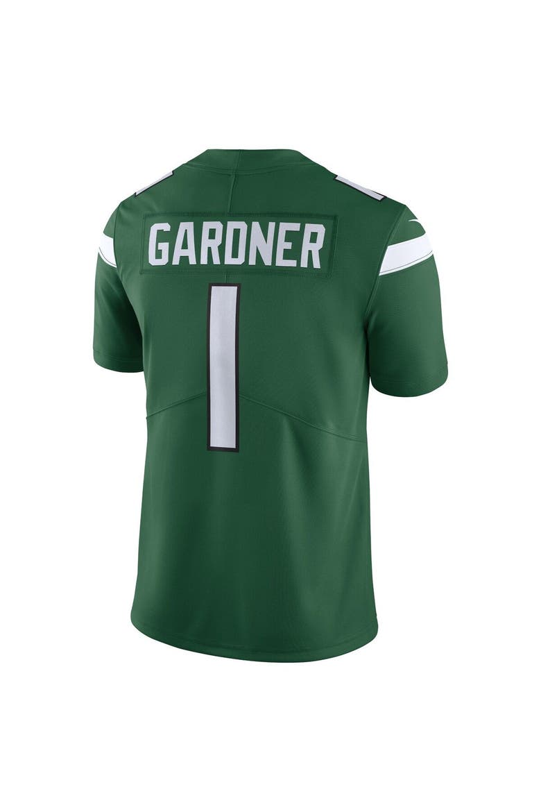 Men's Nike Ahmad Sauce Gardner Gotham Green New York Jets Vapor Untouchable Limited Jersey, Alternate, color, Green