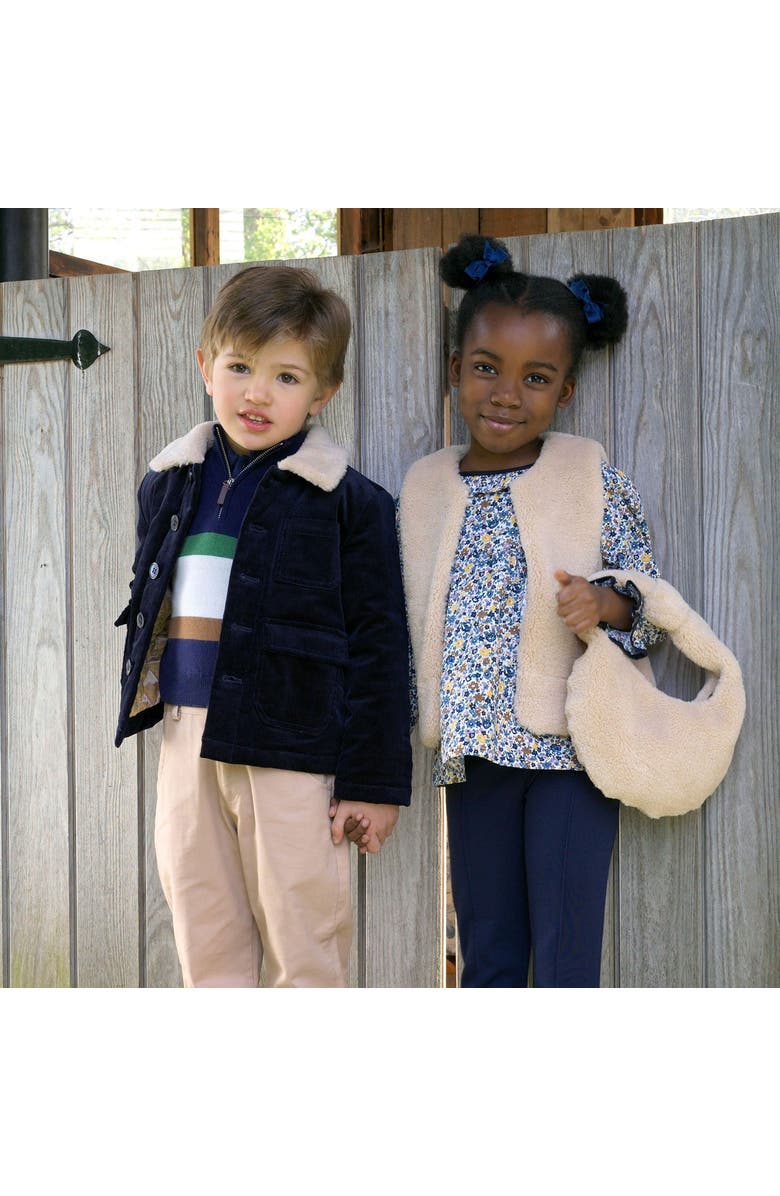 Rachel Riley Shearling Gilet, Alternate, color, Tan