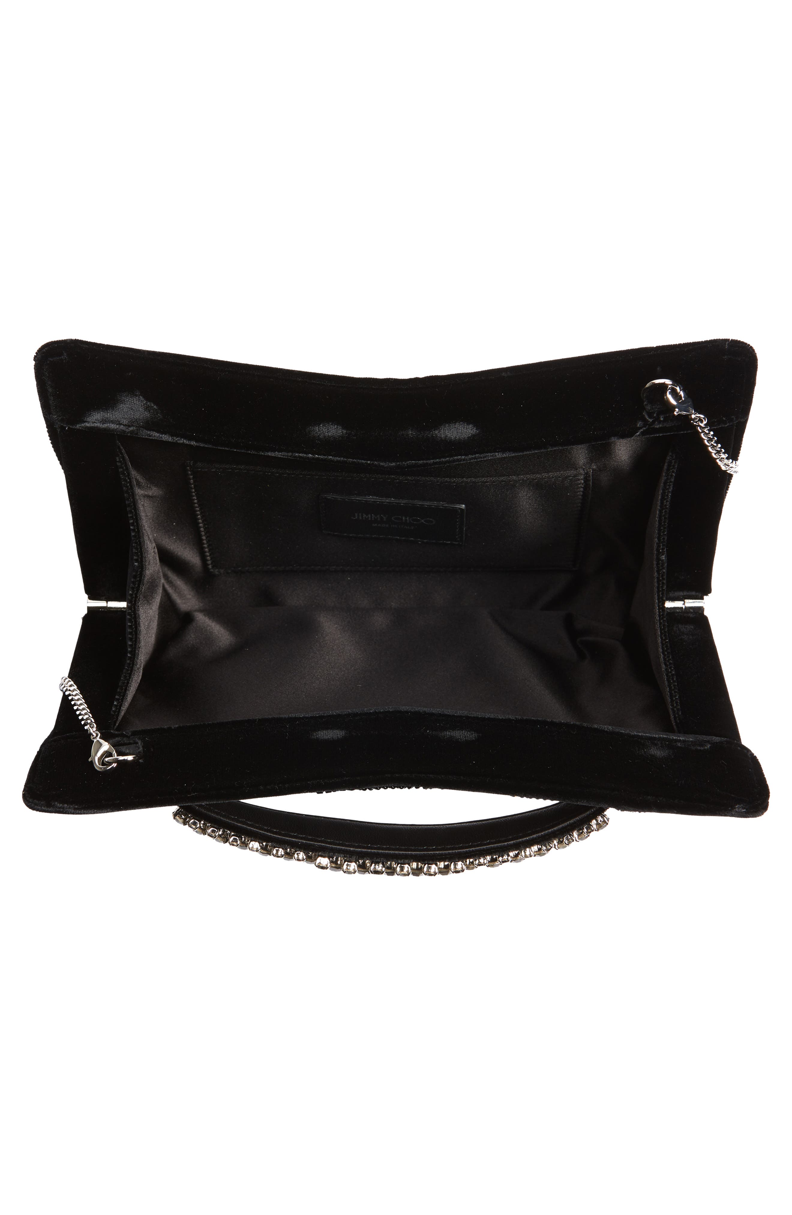 Jimmy Choo Floral Beaded Velvet Clutch, Alternate, color, 