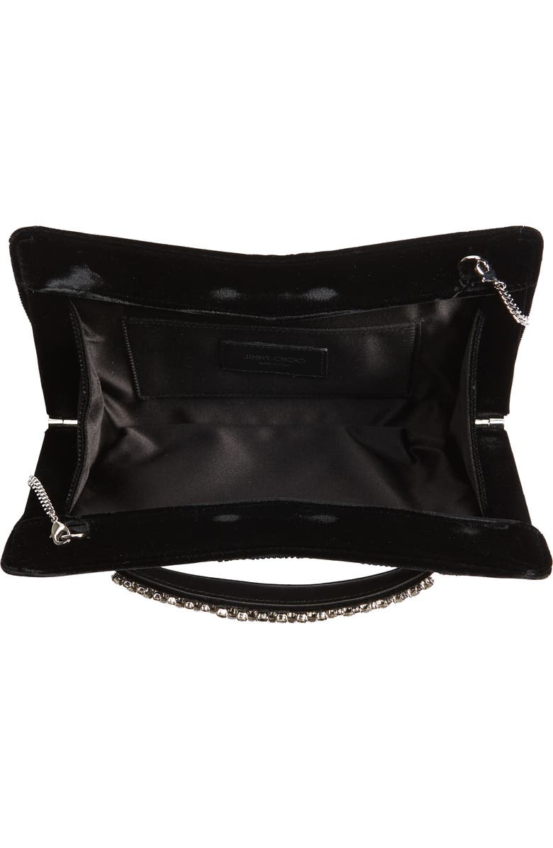 Jimmy Choo Floral Beaded Velvet Clutch, Alternate, color,