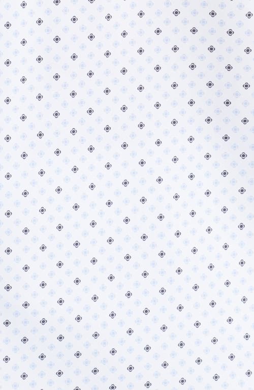 HUGO BOSS BOSS ROAN KENT GEO PRINT SHORT SLEEVE PERFORMANCE BUTTON-UP SHIRT