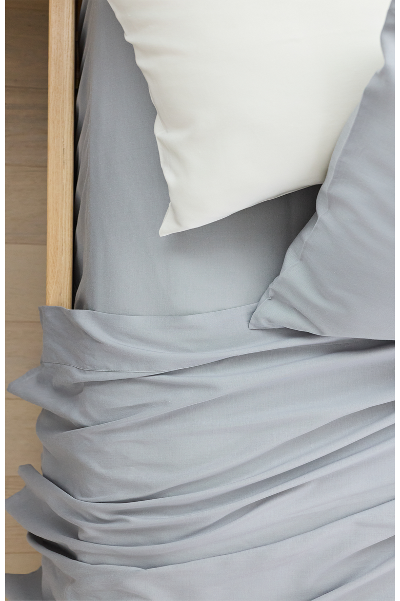 Performance Linen Blend Sheet Set, Alternate, color, Storm