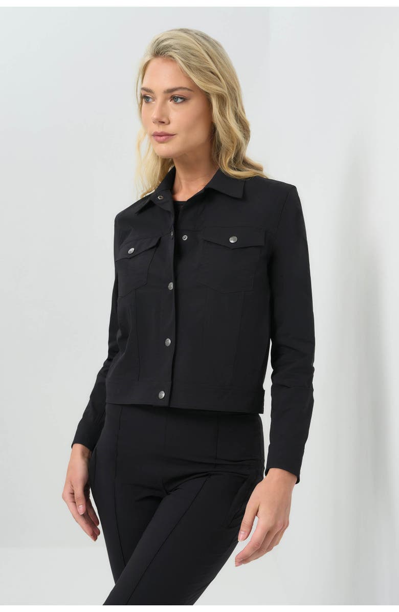 Anatomie Delilah Ultra Light Weight Denim Style Jacket, Main, color, Black