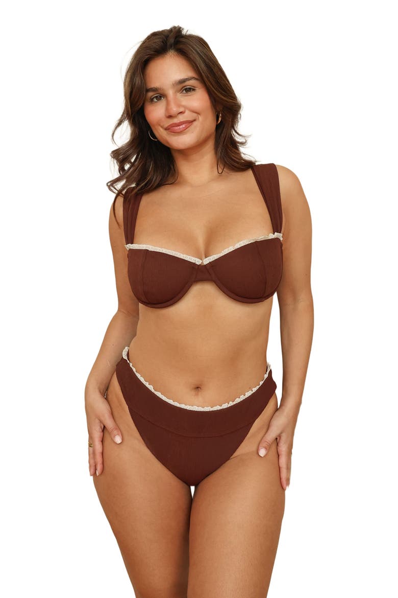 Sydney Cheeky Bikini Bottom, Alternate, color, Terra