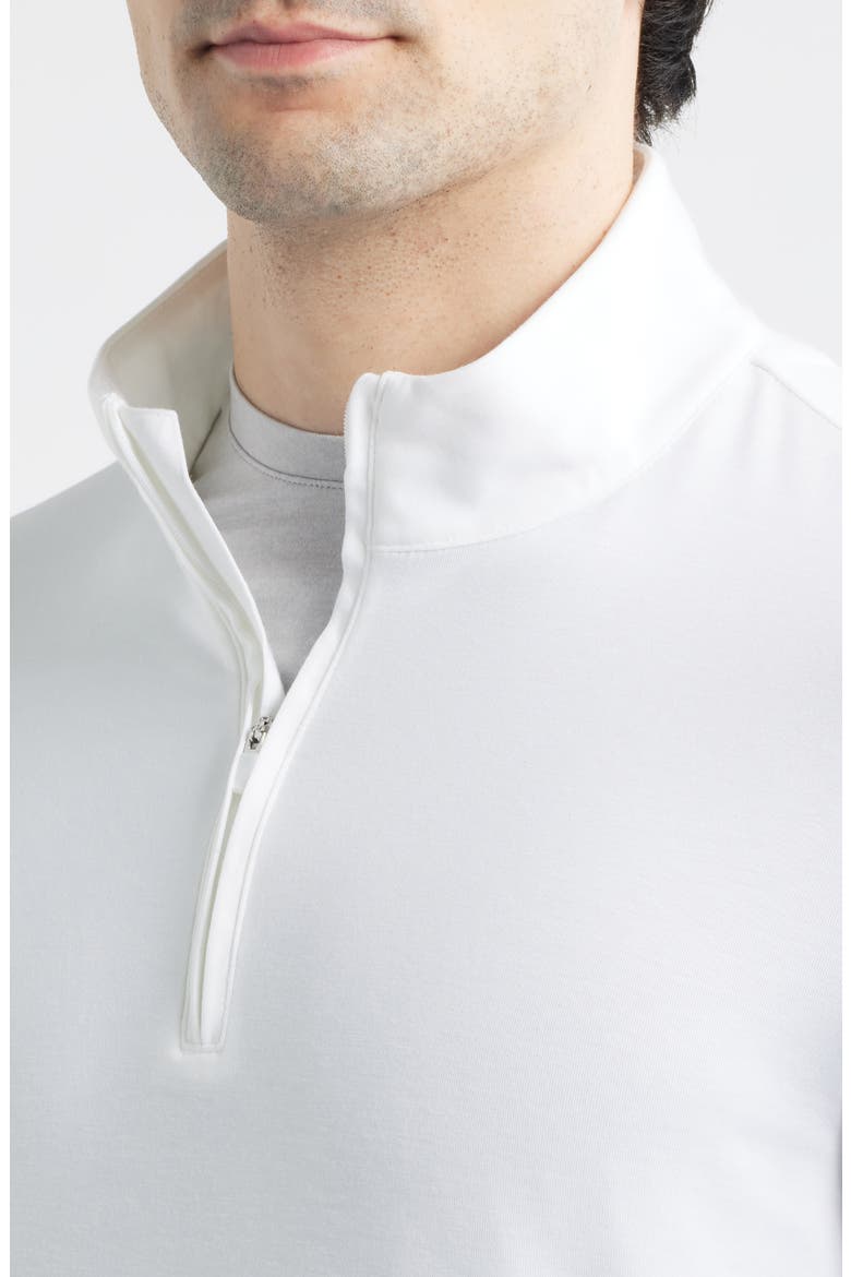 Luxe Quarter Zip Golf Pullover, Alternate, color, SNOW