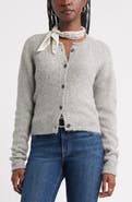 Treasure & Bond Rolled Crewneck Cardigan