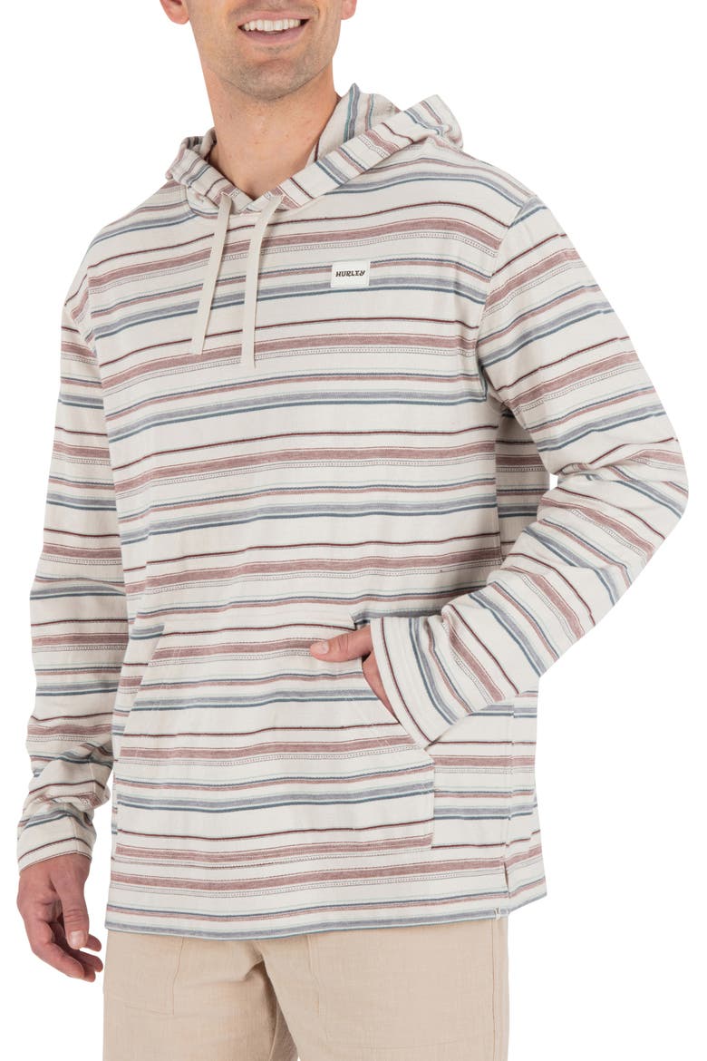 OG Stripe Hooded Poncho, Alternate, color, BONE