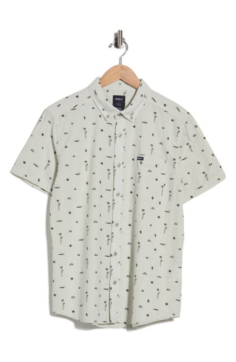 That'll Do Seersucker Short Sleeve Button-Up Shirt