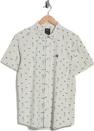 RVCA That'll Do Seersucker Short Sleeve Button-Up Shirt