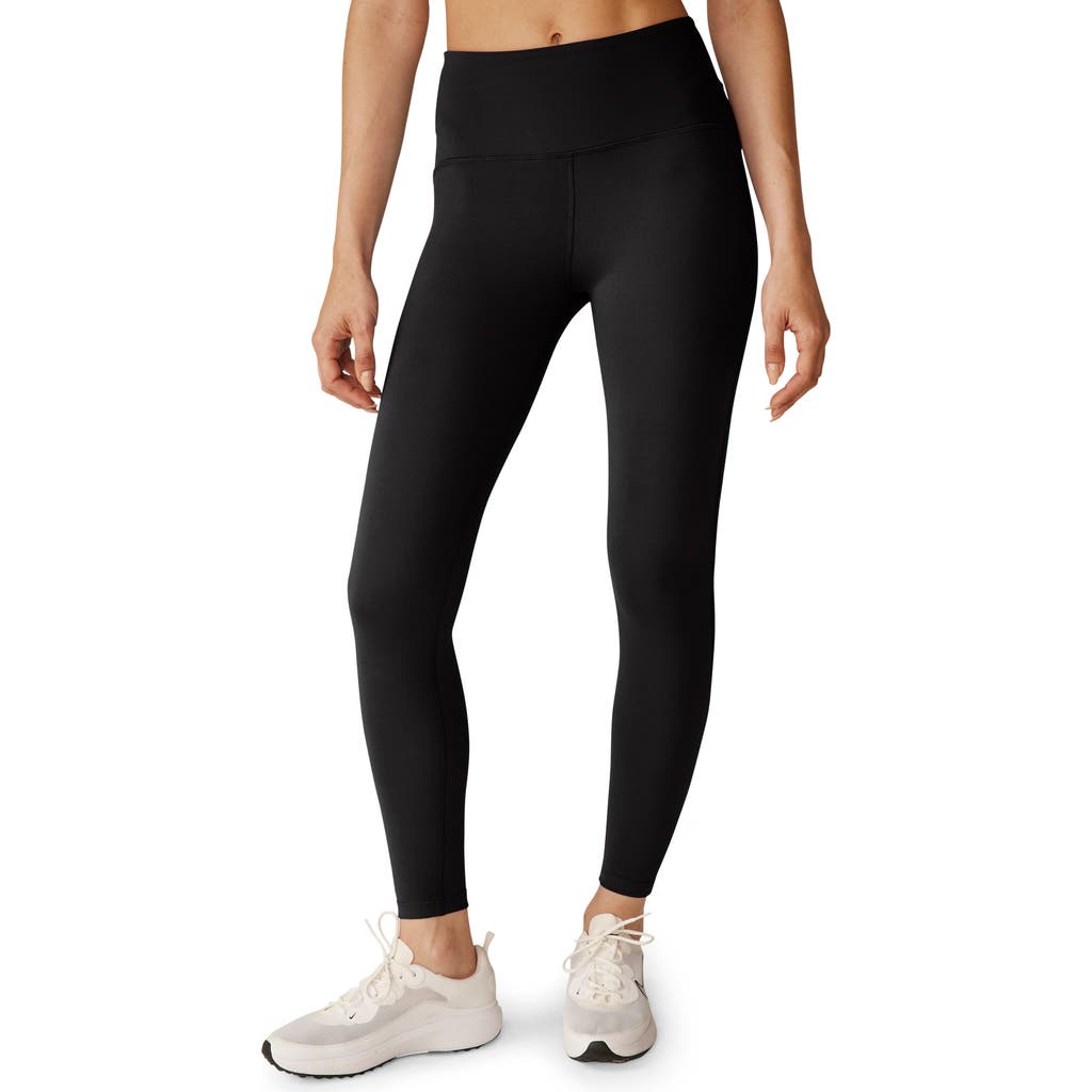 Beyond Yoga Powerbeyond™ Strive High Waisted Midi Leggings In Black
