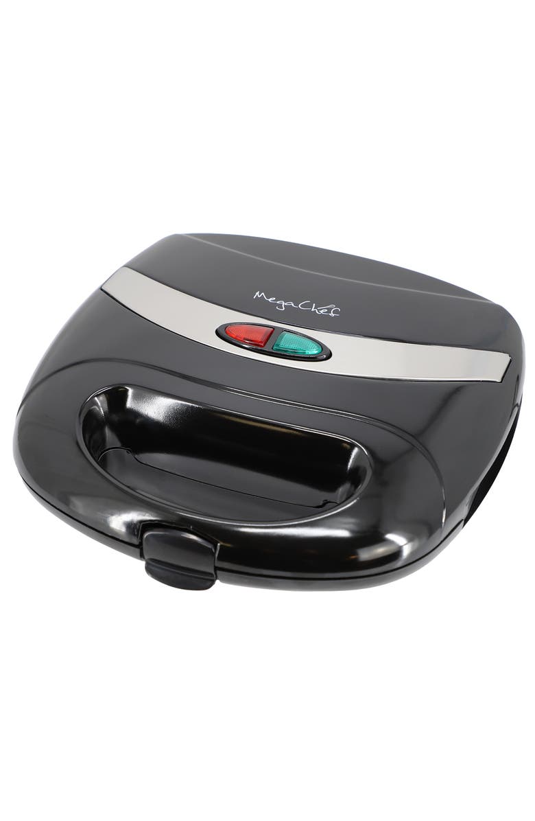 Megachef Electric Compact Aluminum Nonstick Sandwich Maker in Black, Alternate, color, Black