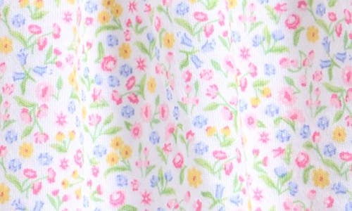 Kissy Kissy Floral Smocked Pima Cotton Romper In Floral Multi