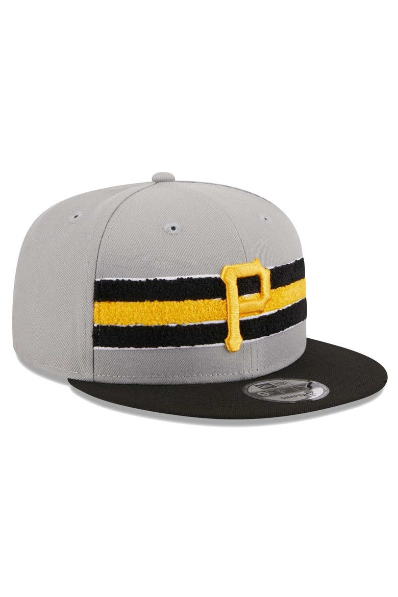 Men's New Era Gray/Black Pittsburgh Pirates Band 9FIFTY Snapback Hat, Alternate, color, Gray