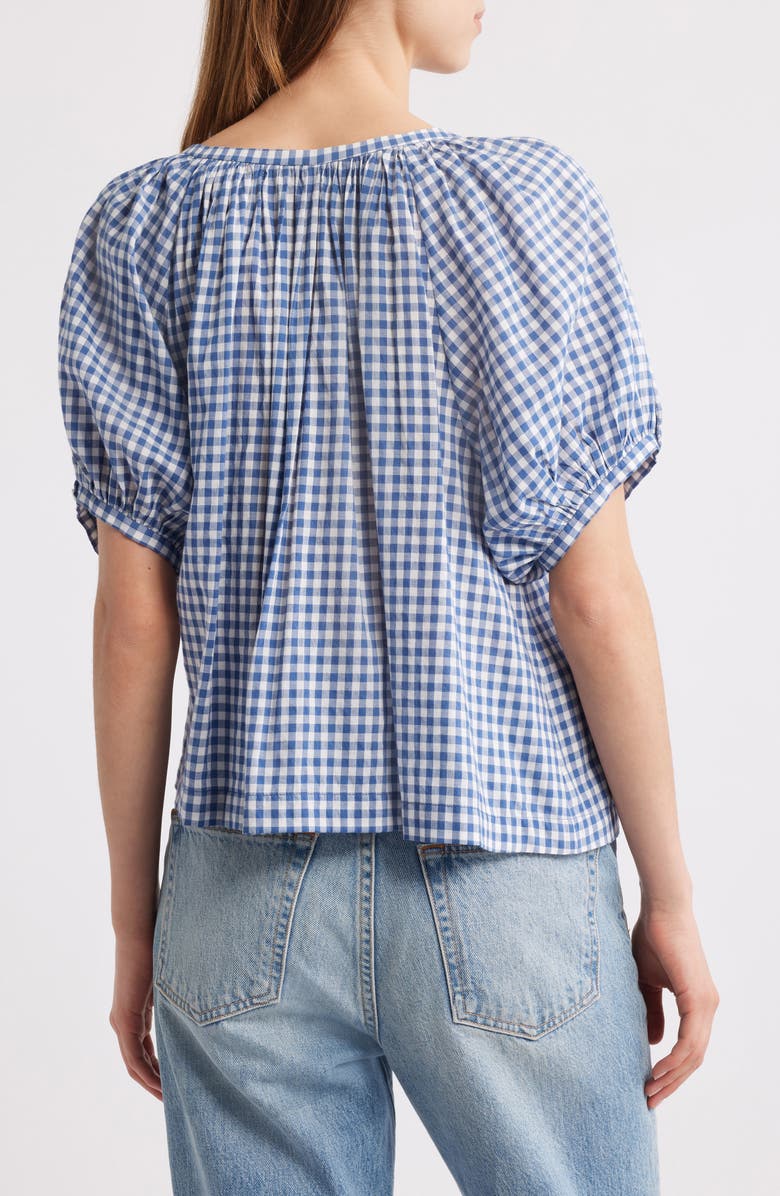 DÔEN June Top, Alternate, color, Blue Gingham